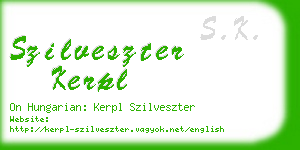 szilveszter kerpl business card